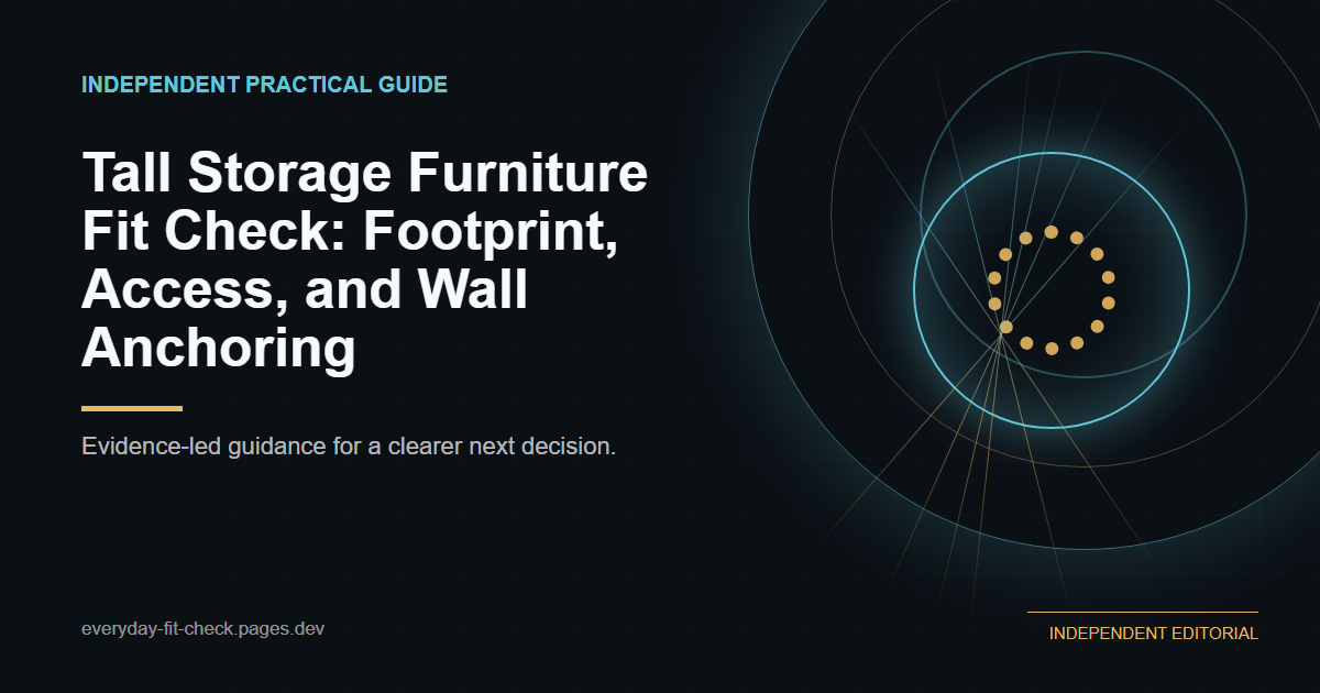 Tall Storage Furniture Fit Check: Footprint, Access, and Wall Anchoring